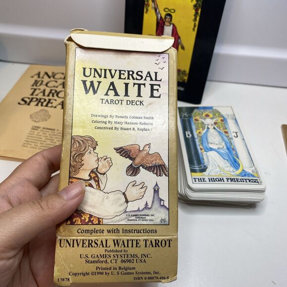 Arthur Edward Waite Tarot Deck Book 78 Universal Cards + Pictorial Key Guide - Picture 5 of 10